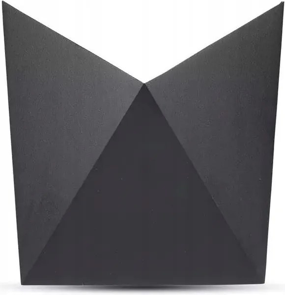 Fali lámpa V-tac 5W Led Fekete IP65 meleg