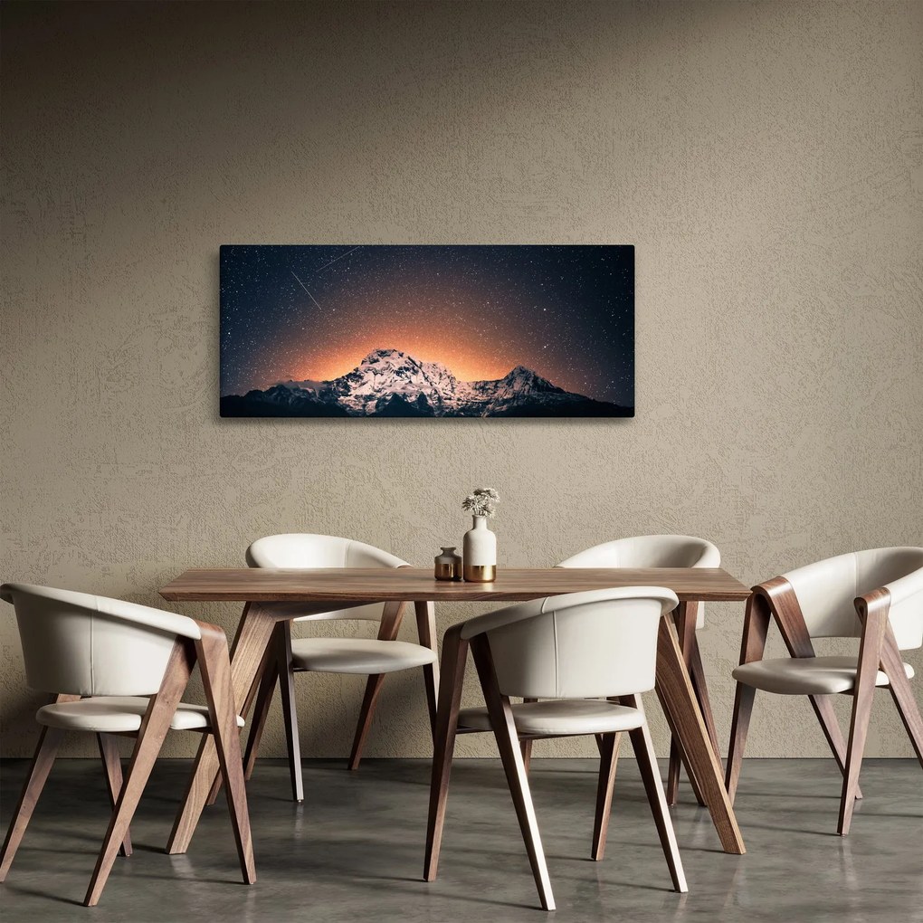 A csillagos ég, a hegyekkel képe (120x50 cm)
