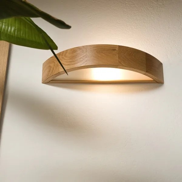 Brilagi - LED RGBW fényerőszabályozható fali lámpa CARVALHO 1xE27/9W/230V Wi-Fi tölgy
