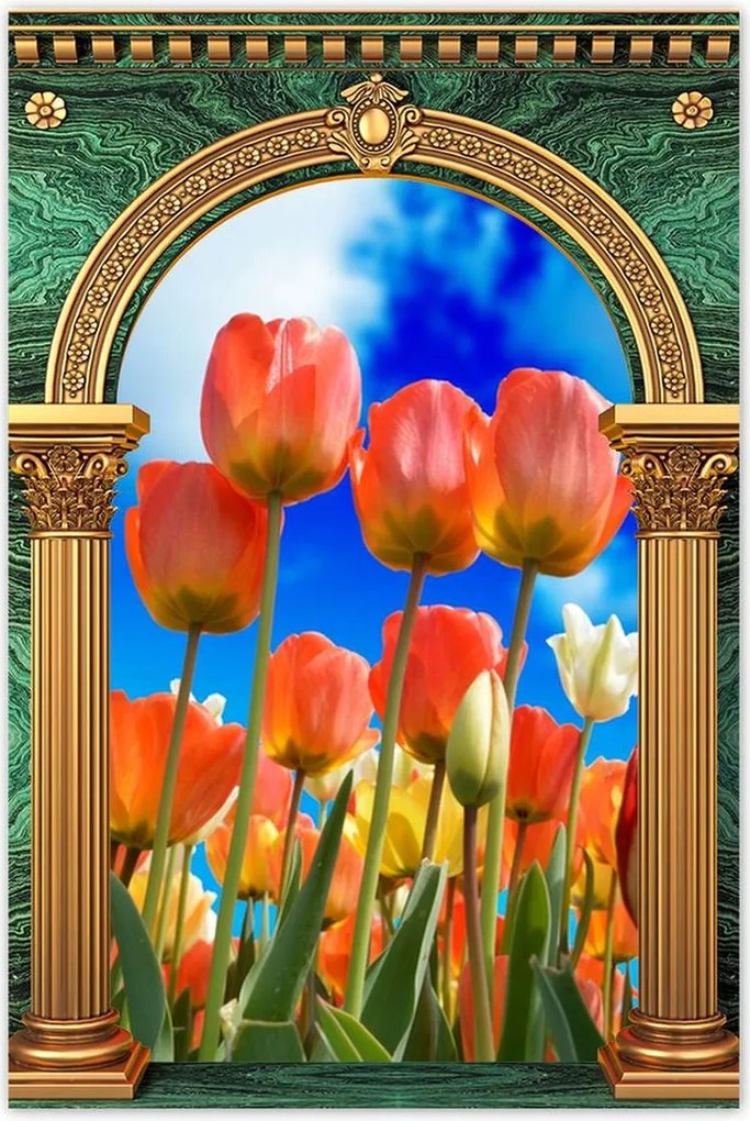 Poszterek 60x90 Színes tulipánok