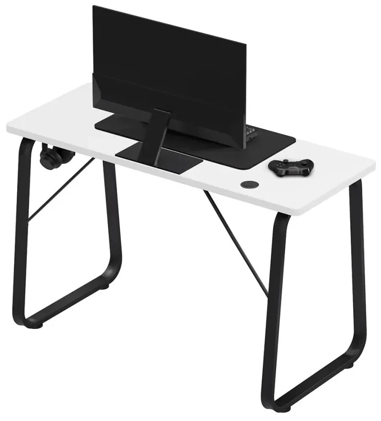 Gamer asztal 120 cm x 48 cm fehér