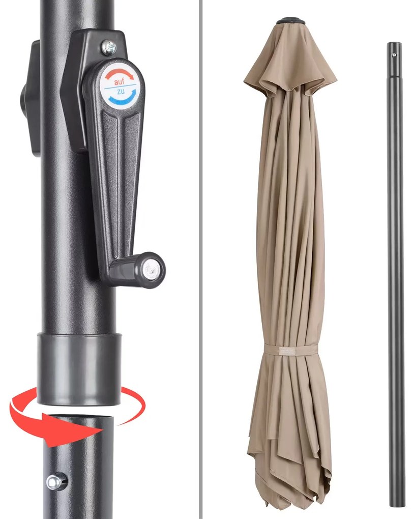 Kingsleeve® Kerti napernyő Ø300 cm - taupe