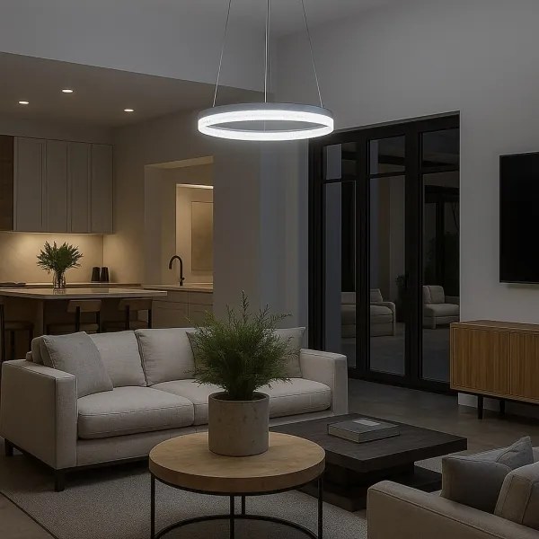 LED kábeles csillár GALA LED/25W/230V átm. 50 cm ezüst