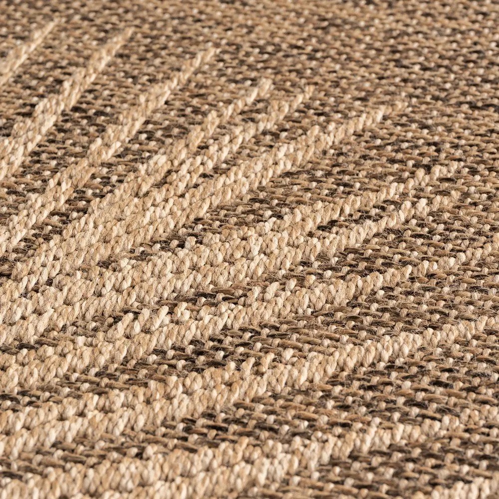 Barna kerek kültéri-beltéri szőnyeg ø 80 cm Timber 1403 – Ayyildiz Carpets