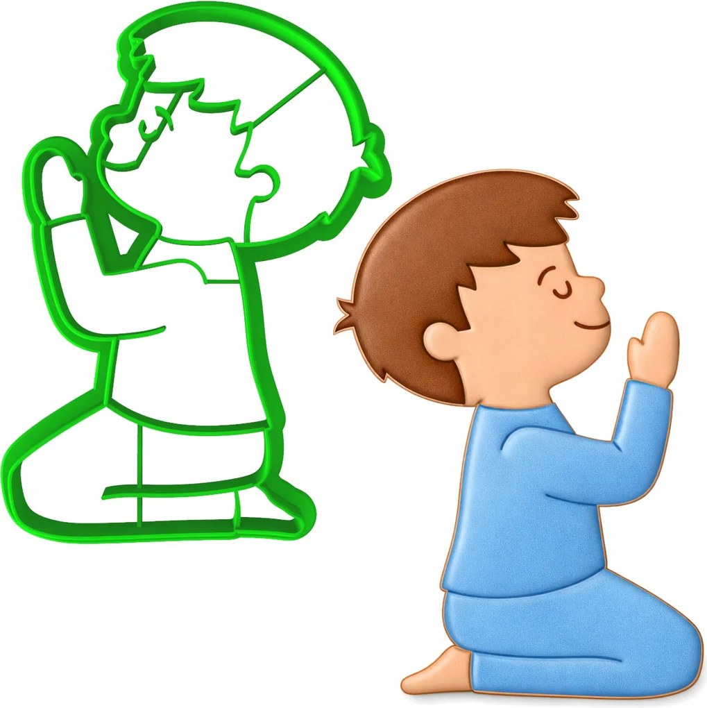 Forma Keksz- és mézeskalács lyukasztó Áldozás Fiú Ima 10cm