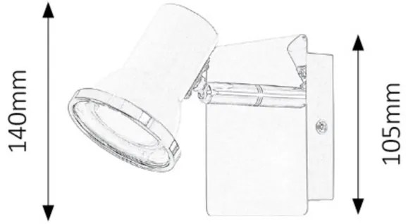 Rabalux 5497 - LED Fürdőszobai fali lámpa STEVE 1xGU10/4,5W/230V