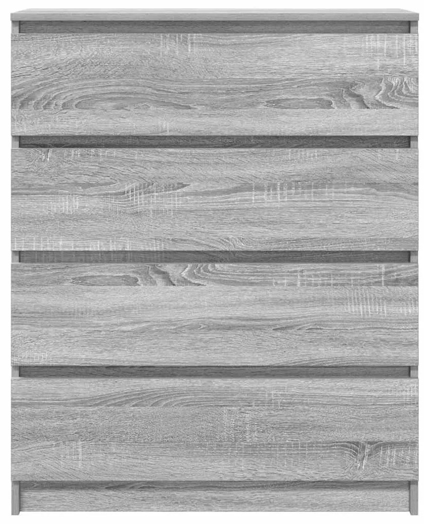 szürke sonoma színű szerelt fa tálalószekrény 80x35x99 cm