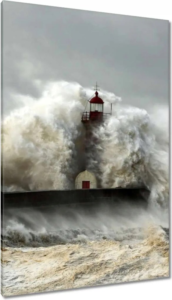 Vászonkép 80x120 Világítótorony Vihar