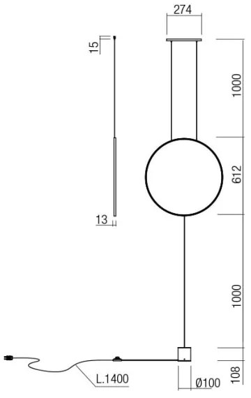 Redo 01-2197 - SLICK állólámpa LED/19W/230V fekete