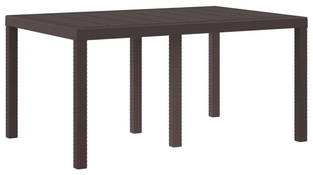 7 részes Kert Étkező Garnitúra Barna Poly Rattan
