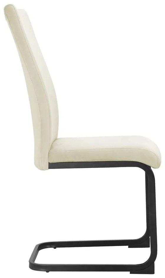 Krémszínű bársony étkezőszék szett 2 db-os Sia – Støraa