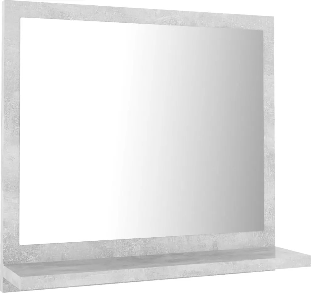 vidaXL betonszürke szerelt fa fürdőszobai tükör 40 x 10,5 x 37 cm