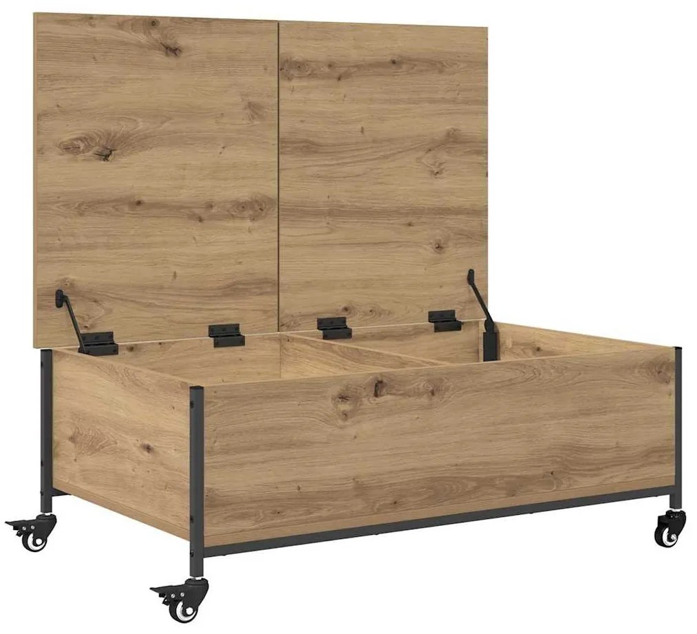 vidaXL Dohányzóasztal Artisan tölgy 91 x 55 x 32 cm Faanyag