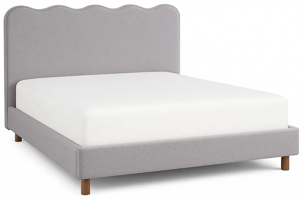 Kárpitozott Franciaágy Szürke Színben. 160x200 IZMIR