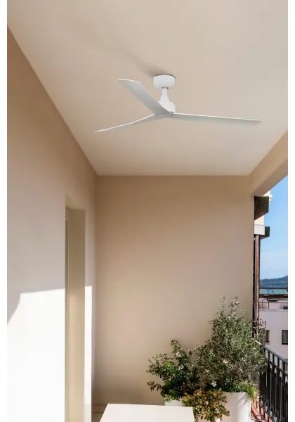 FARO 34274 - Mennyezeti ventilátor MARINE M fehér IP44 + távirányítás
