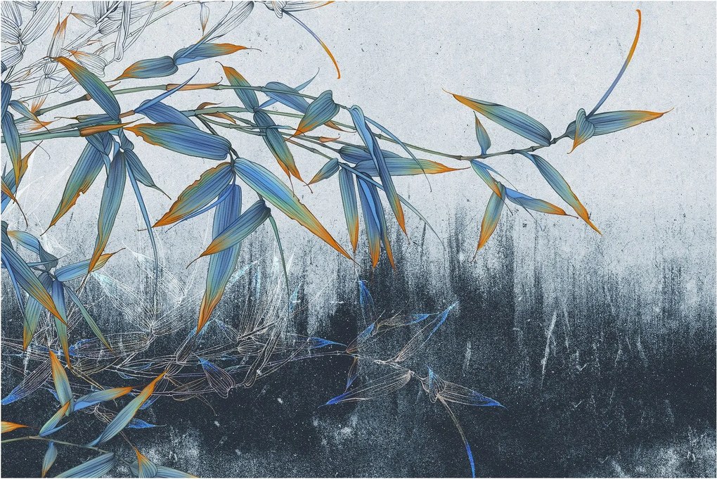 Kép - bambusz a falon (90x60 cm)