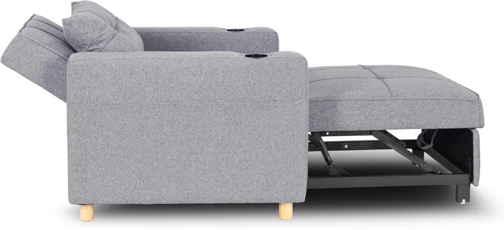 Fotel Rozkładany SOLOR Szary