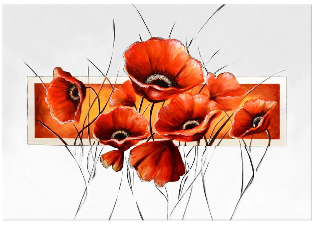 Gario Kézzel festett kép Eros pipacs Méret: 120 x 80 cm