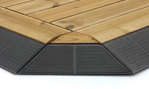 Fa padló Linea CombiWood 40 x 118 x 6,5 cm, természetes fa