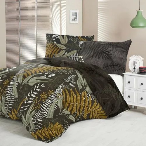 Kvalitex Satin ágynemű Luxury Collection Páfránybarna, 220 x 200 cm, 2 db 70 x 90 cm