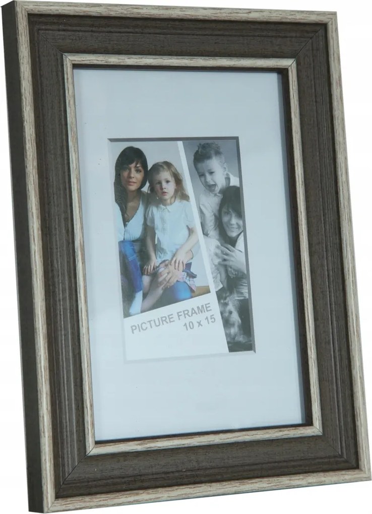 Malaga műanyag képkeret 13x18 cm. (3771) barna