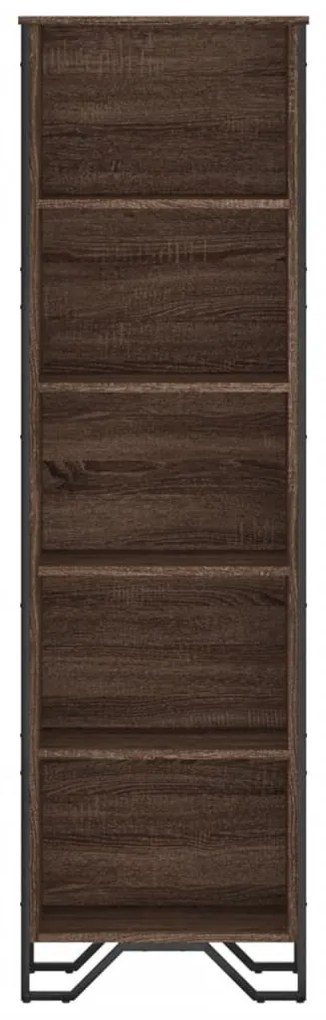 barna tölgy színű szerelt fa könyvszekrény 50 x 31 x 169 cm