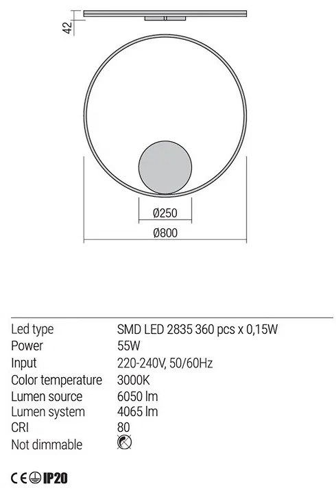 Fali Lámpa Bronz ORBIT REDO 01-1709-TRIAC