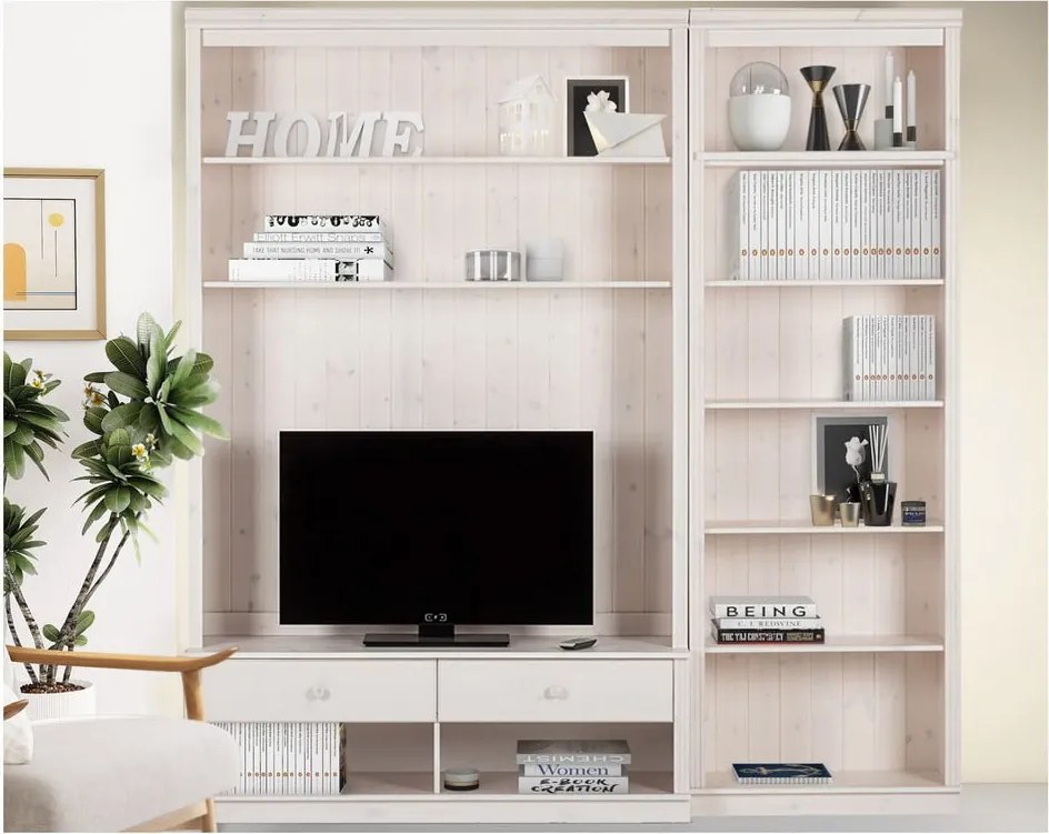 Fehér borovi fenyő nappali bútor szett 214x223 cm Anita – Støraa