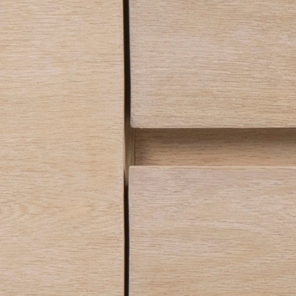 Natúr színű alacsony komód tölgyfa dekorral 150x75 cm Nagano – Actona