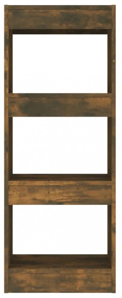 füstös tölgy színű fa könyvszekrény/térelválasztó 40x30x103 cm