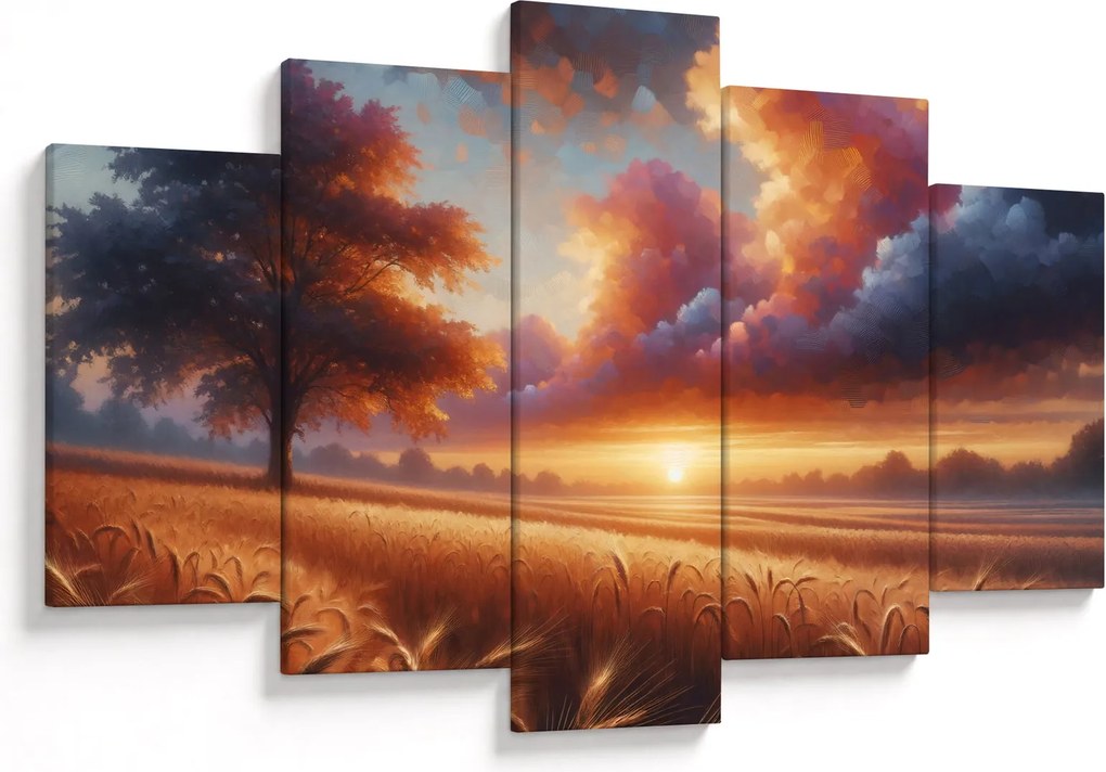 Kép – Naplemente a mezőn (150x105 cm)