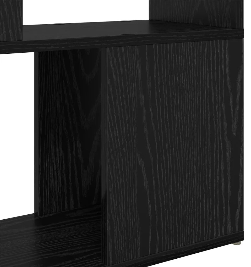könyvespolc Fekete tölgy Szerelt fa 60 x 24 x 124 cm