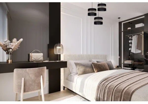 Csillár zsinóron CORAL 3xE27/60W/230V fekete