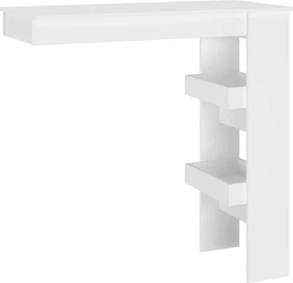 vidaXL fehér fatermék fali bárasztal 102 x 45 x 103,5 cm