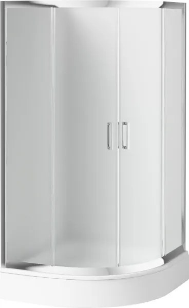 Funkia íves zuhanykabin_80_homokfúvott üveg_170 cm