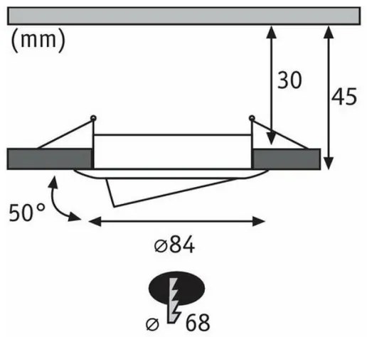 Paulmann 94471 - KÉSZLET 3xLED/6W IP23 Fürdőszobai beépíthető lámpa NOVA 230V