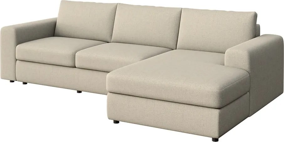 Bézs sarokkanapé (jobb oldali-heverő résszel) Baga – Rodier