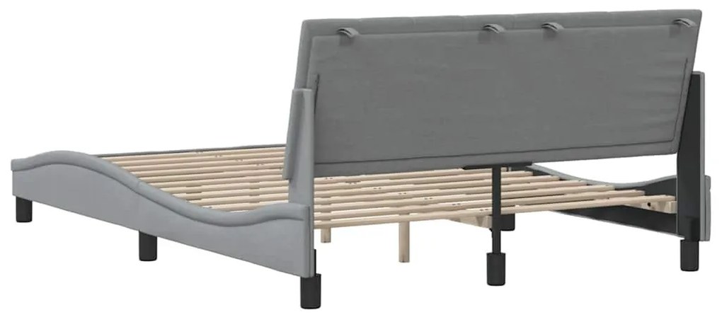 világosszürke szövet ágykeret matrac nélkül Hanko 140 x 190 cm