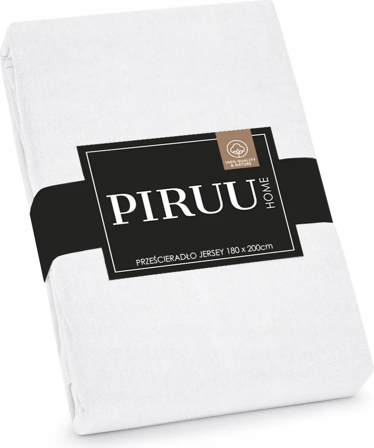 Pamut gumis lepedő 180x200 Puha Szín Fehér Jersey Piruu