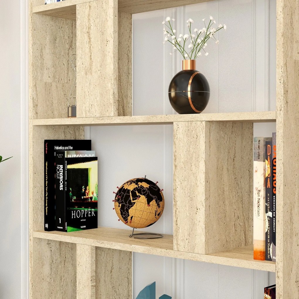 Könyvespolc Lima - Travertine