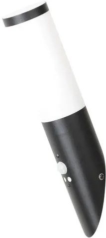 RÁBALUX 8146 BLACK TORCH Fali Lámpa Mozgásérzékelővel Matt Fekete E27 IP44
