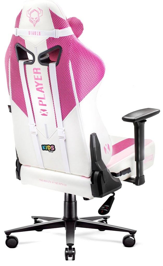 Diablo X-Player 2.0 szövet gamer szék gyerekeknek Kids méret: Marshmallow Pink/Rózsaszín