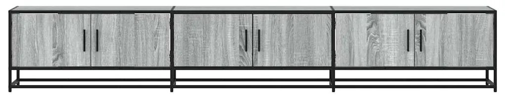szürke sonoma színű szerelt fa TV-szekrény 240 x 35 x 41 cm