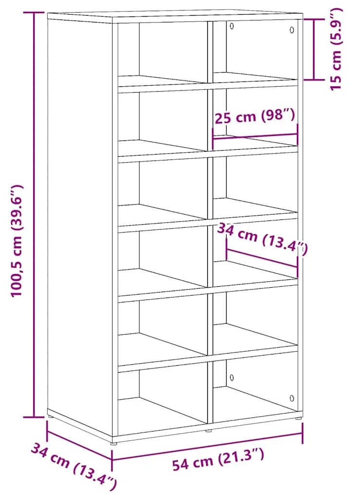 antik fa szerelt fa cipőtartó 54x34x100,5 cm
