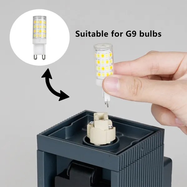Brilagi - kültéri lámpa SCHUKO aljzattal PILLAR 1xG9/11W/230V IP44 antracit