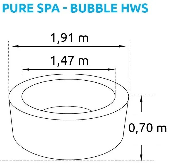 Marimex Pure Spa Bubble HWS felfújható pezsgőfürdő