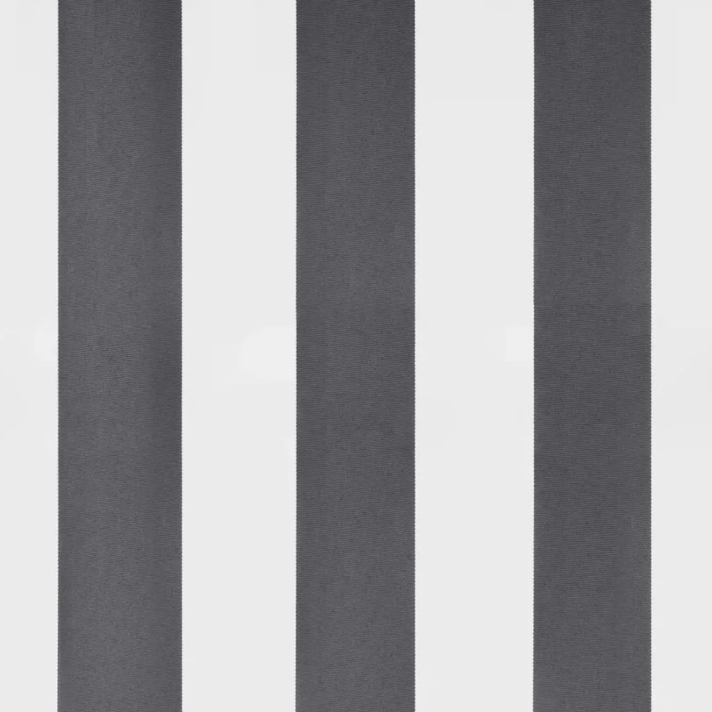 Antracitszürke és fehér kézzel kihúzható napellenző 600x350 cm