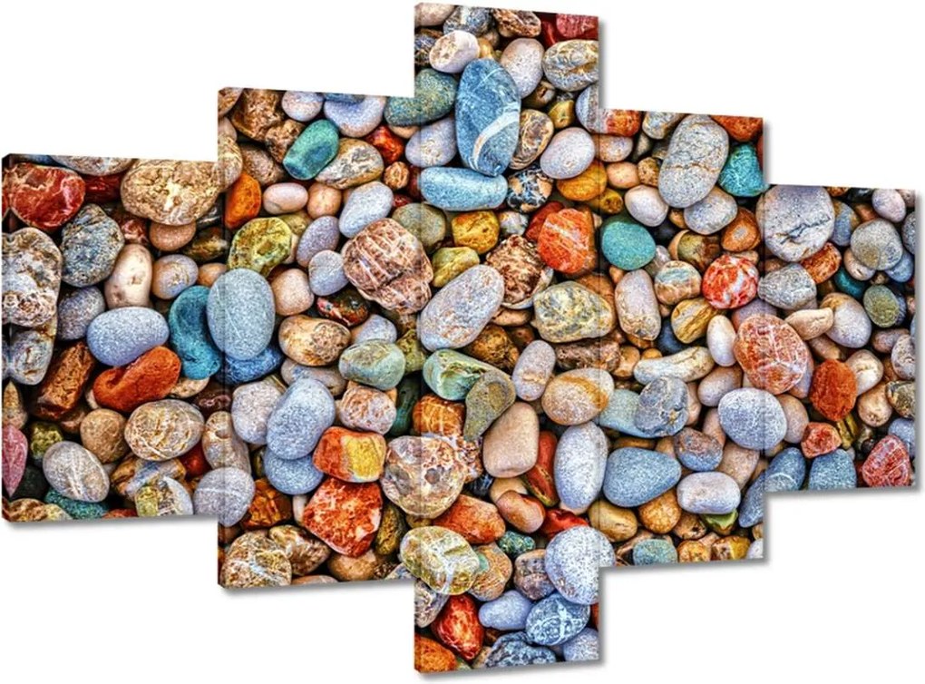 Vászonkép 100x70 Színes kavicsok