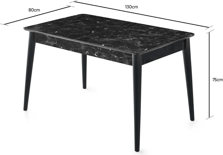 Lotus étkezőasztal, 130 cm – TR974NMB1156