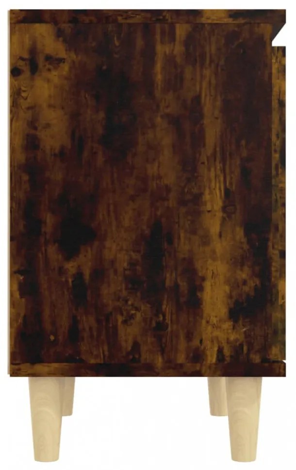 2 db füstös tölgy színű éjjeliszekrény fa lábakkal 40x30x50 cm